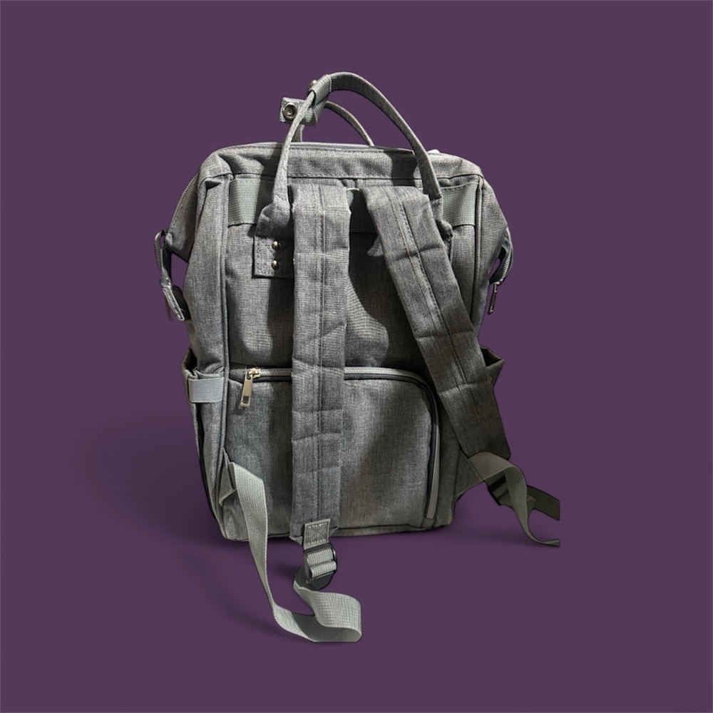 Gray Baby Bag Backpack​ - Picture 2 of 6